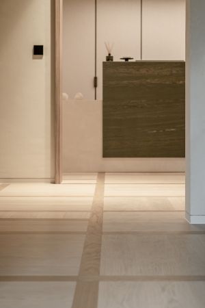 Project VA Westerlo. praktijk van Dr. Hanna Aerts in samenwerking met SD Schrijnwerkerij, Devos Interieur en DILS | Fire • Stone • Wood. Fotografie door Aperture 8.6